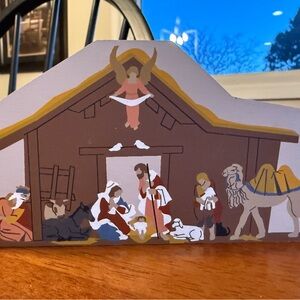 Cat’s Meow 3 Piece Wooden Nativity